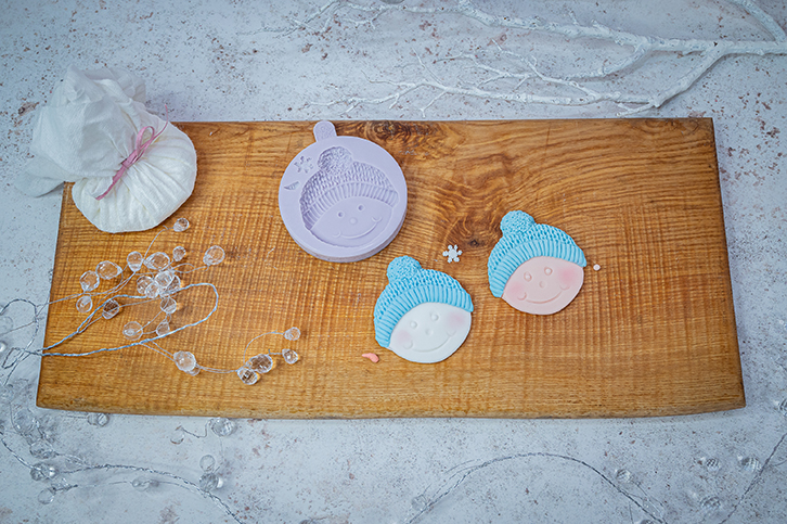 Cupcake Top - Snowman Bobble Silicone Mould