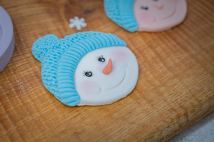 Cupcake Top - Snowman Bobble Silicone Mould