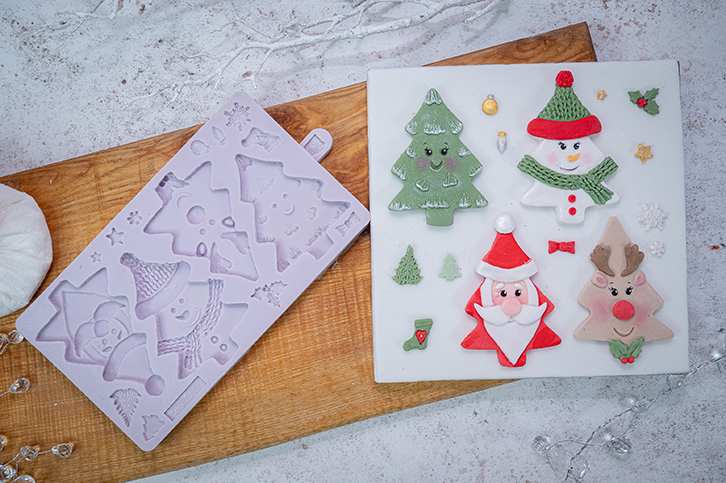 Christmas Tree Characters Silicone Mould