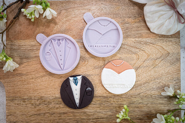 Cupcake Tops – Bride & Groom Silicone Moulds Cupcake Tops - Bride & Groom Silicone Moulds