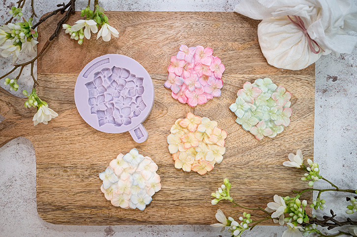 Cupcake Top - Hydrangea Silicone Mould
