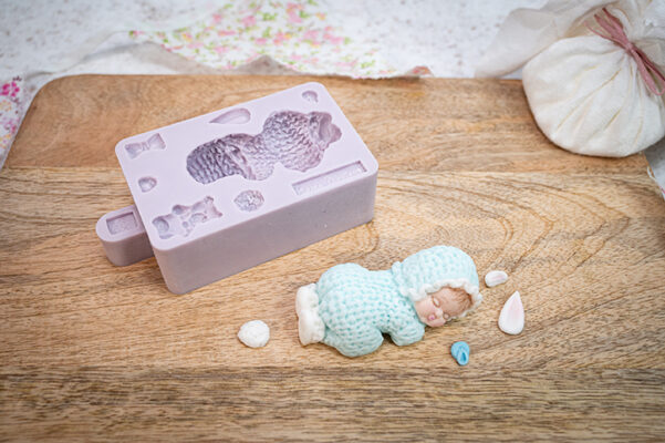 3D Sleeping Baby Mould – Dressed Silicone Mould 3D Sleeping Baby Mould - Dressed Silicone Mould