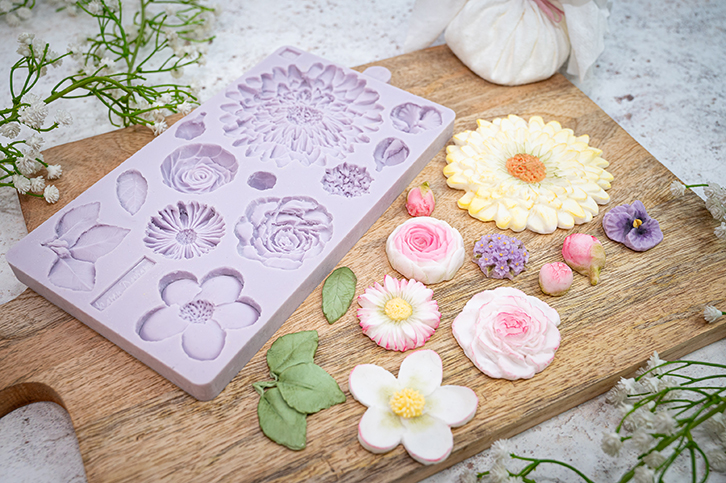 Buttercream Flowers Silicone Mould