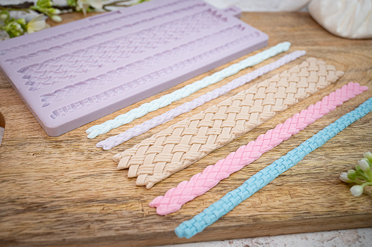 Plaited Borders Silicone Mould