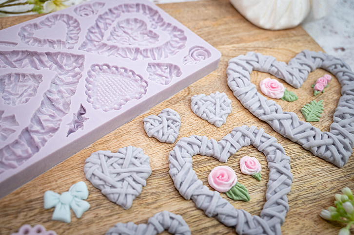 Wicker Hearts Collection Silicone Mould