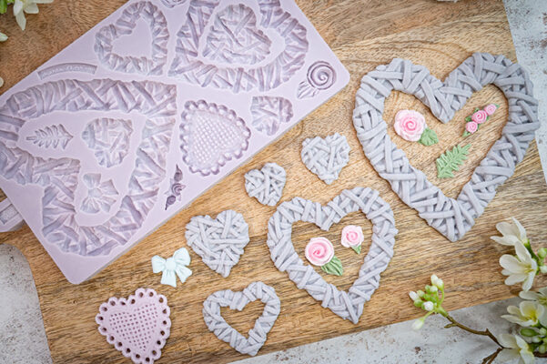 Wicker Hearts Collection Silicone Mould