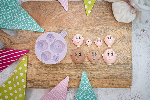 Face Five Sizes Silicone Mould Face Five Sizes Silicone Mould