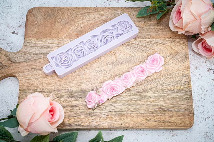 Rose Border Silicone Mould