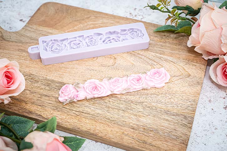 Rose Border Silicone Mould