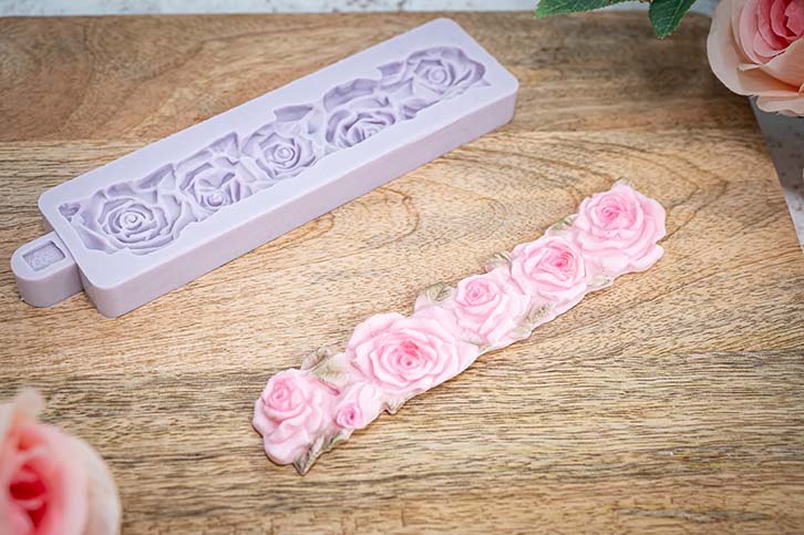 Rose Border Silicone Mould