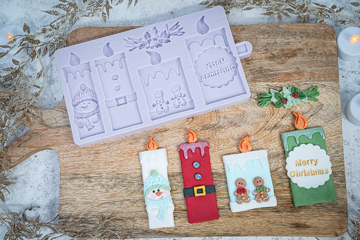 Christmas Candles Silicone Mould
