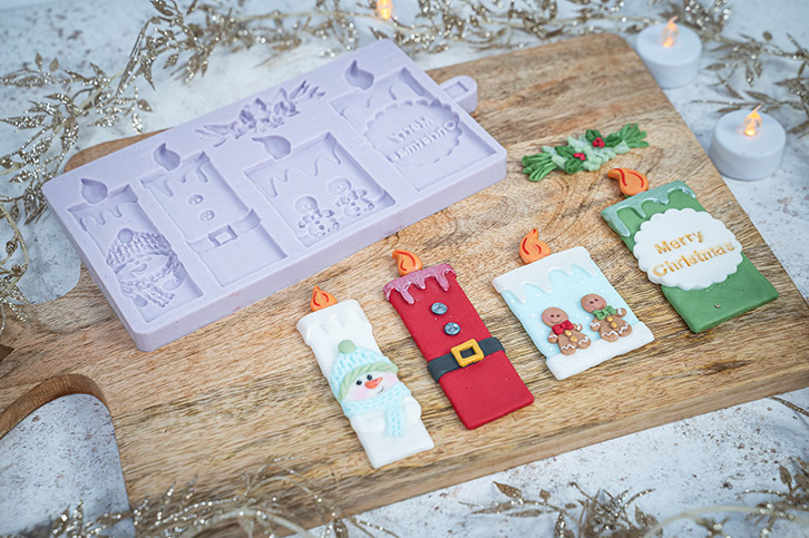 Christmas Candles Silicone Mould