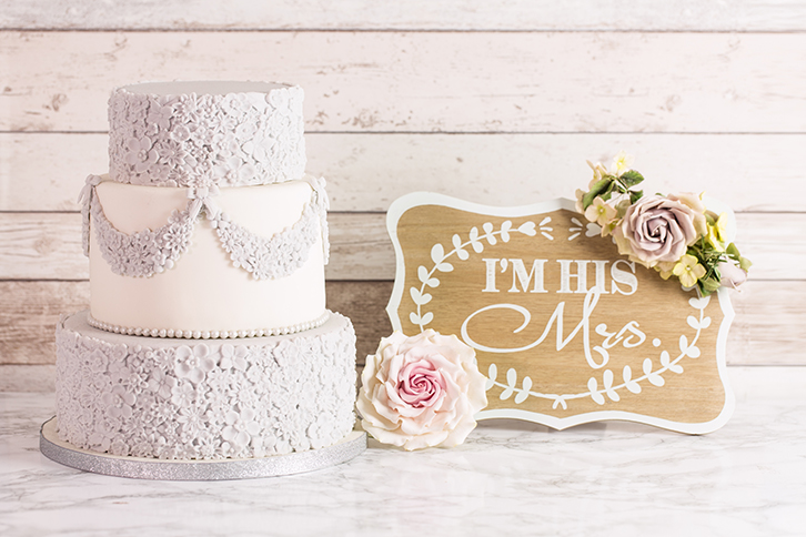 sugar flower garland silicone mould