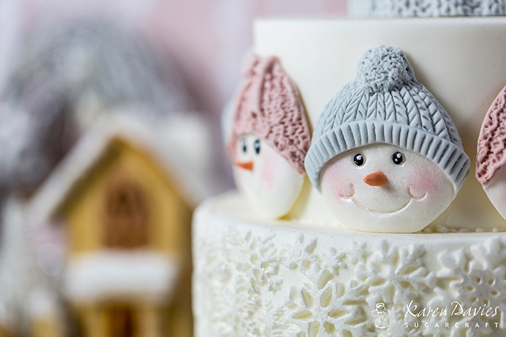 Cupcake Top - Snowman Bobble Silicone Mould