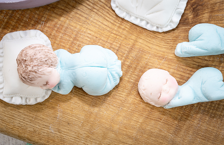Sleeping Baby & Pillow Silicone Mould