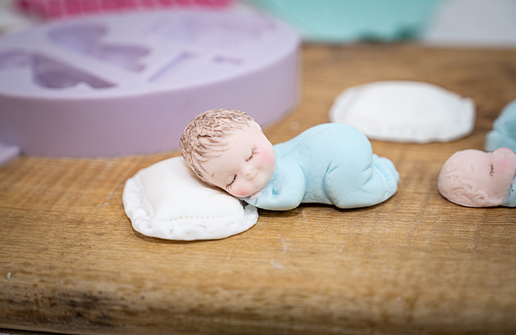 Sleeping Baby & Pillow Silicone Mould
