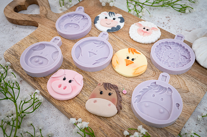 Farm Animal Faces Silicone Mould SET