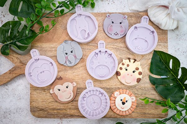 Safari Animal Faces Silicone Moulds – FULL SET Safari Animal Faces Silicone Moulds - FULL SET