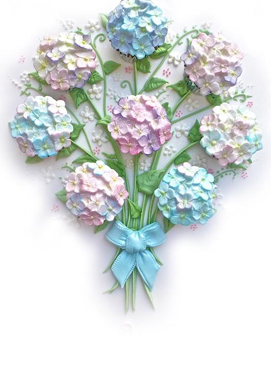 Cupcake Top - Hydrangea Mould