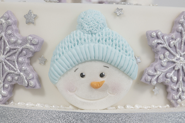 Cupcake Top - Snowman Bobble Silicone Mould